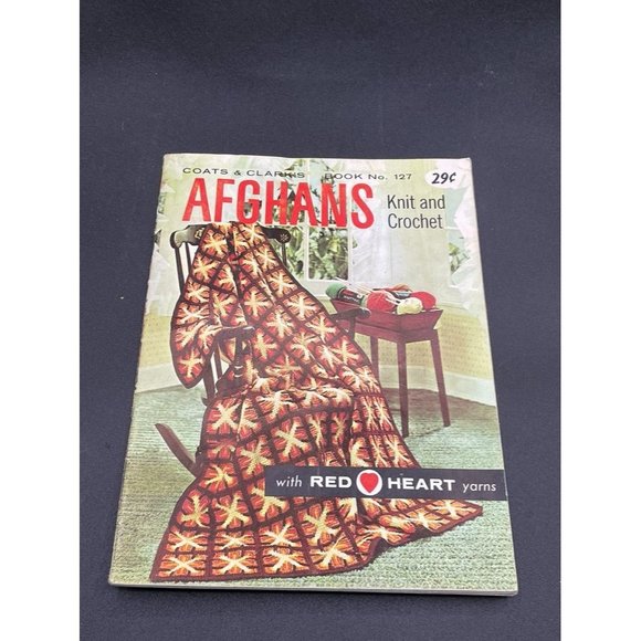 Coats & Clarks Book No. 127 Afghans Knit and Crochet 12 Different Patterns - Picture 2 of 9